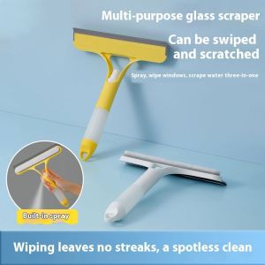 Pencuci Tingkap 3 in 1 Glass Wiper with Spray Pembersih Cermin Kereta Bilik Air Squeegee Cleaning Tool