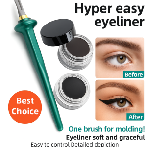 Ecofriendly eyeliner tools silicone eye makeup nonsmudge waterproof brush