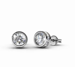 Her Jewellery Glam Solitaire Earrings - Luxury Crystal Embellishments plated with 18K Gold