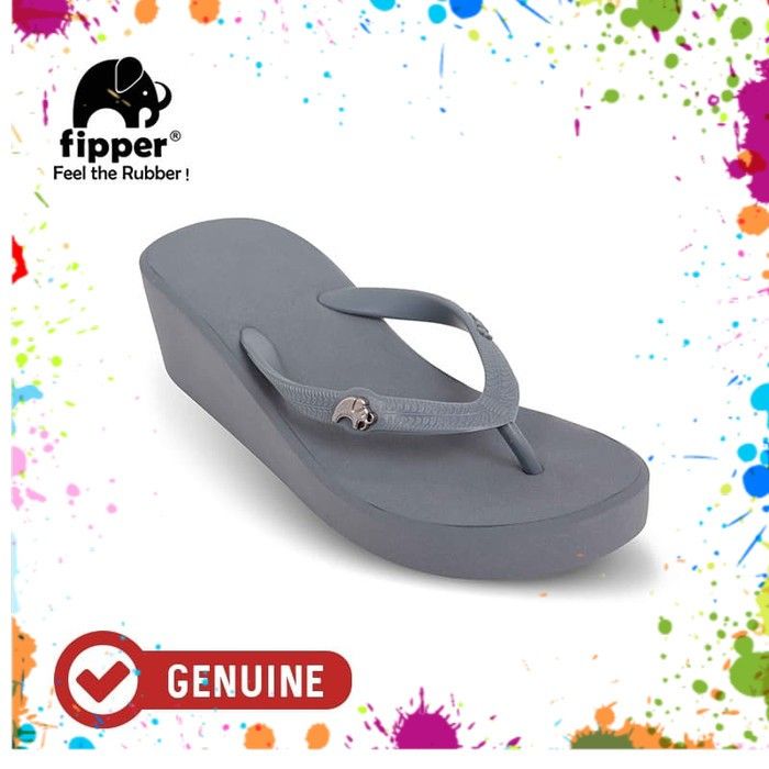 Fipper Grey Fipper Wide For Unisex Grey (Light) Black Red (Chille
