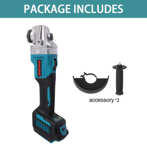 (free gift)2000W 125mm Brushless Cordless grinder machine Electric Angle Grinder 22900MAH / 588VF Battery 6 Speed DIY Polisher Cutting Machine Power Tool For Makita 18V Battery