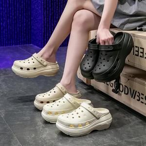 [Free Shipping] Mermaid-style clogs for women fashionable street style travel-friendly elegant and sophisticated height-enhancing sandals for summer outdoor wear