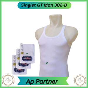 Grosir 3 Pcs Kaos Dalam Pria GT Man Bahan Katun Putih | Singlet Laki Laki Dewasa Premium
