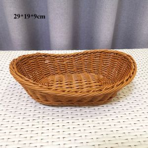 VIVIDI Dệt thủ công Giỏ đựng đồ bằng mây đan Độ cứng 8 Kiểu Dáng Giá đỡ đũa dĩa thìa có chức năng thoát nước Hộ gia đình Mâm lẩu Nhà hàng phục vụ món ăn trên bàn trưng bày