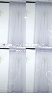 Gorden vitrase pendek serut etalase