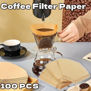 100PCS Coffee Filter Paper Hand-Poured Drip Unbleached Filter Paper Hand Drip Coffee Filter Paper