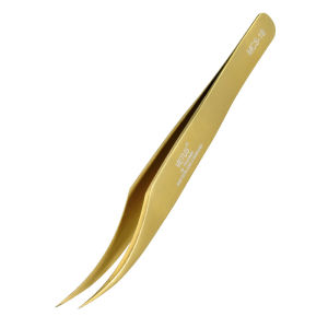 100% Authentic Golden Ultra Precision Makeup VETUS Tweezers For Eyelash Extension 3D/6D Anti-static Stainless Tweezers