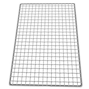 ERMENLED Rectangular BBQ Grill Grate Nonstick Reusable Grill Net Food‑grade Stainless Steel Grill Racks Outdoor Bbq