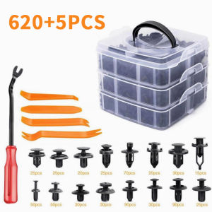 Lensent ขอบที่ยึดหมุดรถบัมพ์คลิปตัวยึดรถรถบัมพ์หมุดพลาสติกคลิปป้องกันกันชนรถลายคลิป Klip Kereta Fender Liner 625ชิ้น