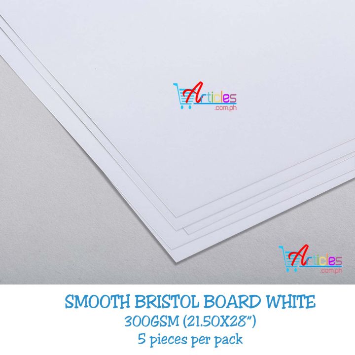 Smooth White Bristol Board 300GSM Cartolina size (21.50"x28") 5 pieces