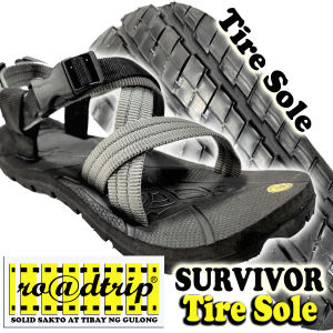 Roadtrip Survivor - Tire sole Marikina sandals for men durable non slip quality outdoor sandals for men gawa sa gulong.