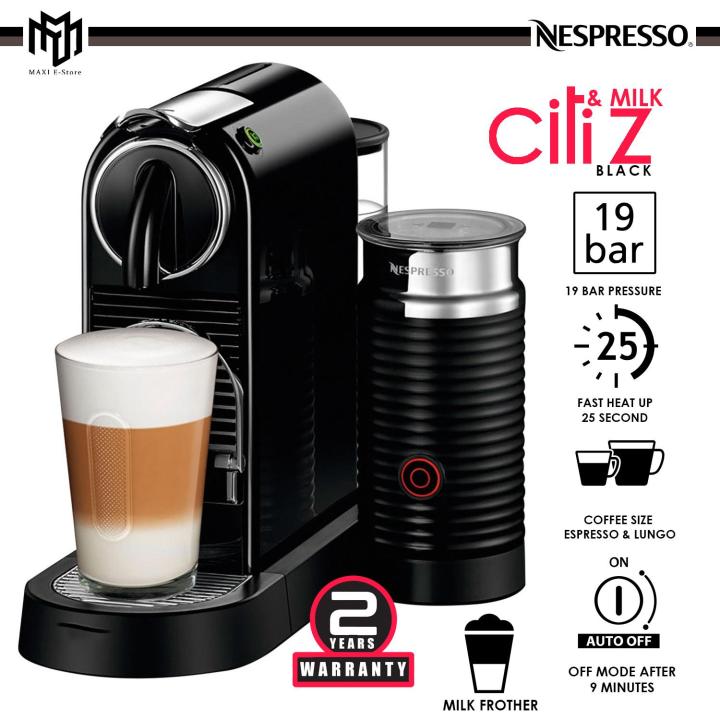 [INCLUDE MILK FROTHER] Nespresso D123MEBKNE CitiZ & Milk Fully