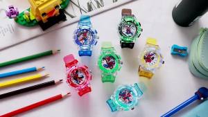 DSD Cartoon Kids Watch LED Light Kids Watches Gift for Boys Girls Students Watch Colorful Flash LED Light Watch