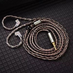 LUMIYA 8-Strand QKZ T1 Headphone Upgrade Cord 2Pin KZ 0.75MM Earphone Cable Premium KZ Wired Headphones Earphone Replacement Cable Audio Upgrade