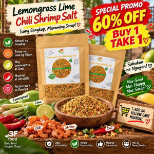 BUY 1 TAKE 1 | 3F Food Lemongrass Lime Chili Shrimp Salt 250g | Spicy Seafood Seasoning | Perfect for Fruits BBQ Seafood Noodles & Cooking