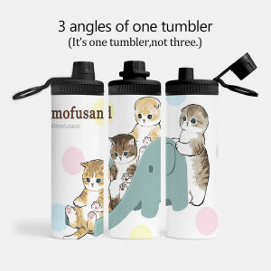 Mofusand Insulated Water Bottles Stainless Steel Wide Mouth Spout Lid 600ml Leakproof Double Wall Vacuum Insulated Sports Bottle Lightweight