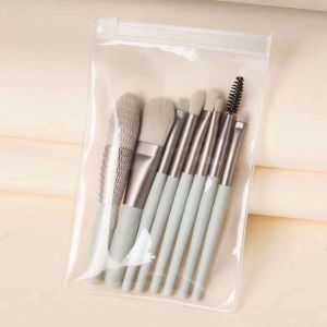 SHOPHOME - Brush Make Up 1 Set 8 Pcs Lengkap Kuas Portable Lembut Halus Kecantikan Free Pouch TMW02