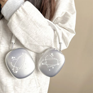 Korea Star Letter Protective Case For Apple Airpods Max Earphone Case Clear Soft Silicone Headphone For Airpods Max Accessories