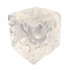 PRINCER Super Soft Cheese Squishy Toy Square Coconut Oil Cheese Cube Ball Transparent Pinch Sensory Fidget Ball Desk Toy