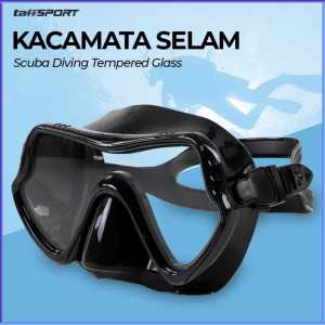 PENGIRIMAN CEPAT TaffSPORT ZACRO Kacamata Selam Scuba Diving Tempered Glass 502 / kacamata selam pria dewasa tembak ikan komplit full face murah 1 set terbaik anti kabut air laut scuba diving bening