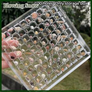 Blowing กล่องแม่เหล็กเปลือกหอยอะคริลิคใสเปลือกหอยปลาดาวกล่องเก็บของขนาดเล็ก36 64 100ช่อง