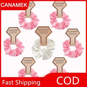 【CANAMEK】 1pcs Phù Dâu Quà Tặng tóc scrunchies bachelorette Đảng Bridal tắm đám cưới lưu niệm đội cô dâu để được haircircle quà Tặng lưu niệm cho khách