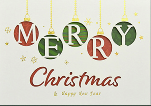 High Quality Christmas Instagram Style holiday greeting card with envelop