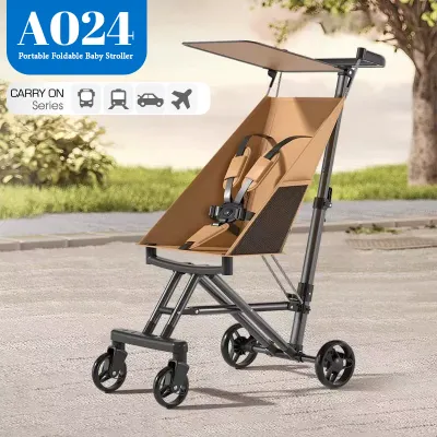 A024 รถเข็นเด็กพกพา รถเข็นเด็ก สำหรับเด็ก 6 เดือนขึ้นไป รองได้50 กก. พับได้ ล้อล็อกได้ สายนิรภัย 5 ทาง ปลอดภัยสำหรับเด็ก
