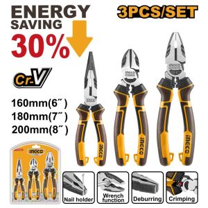INGCO 3PCS HIGH LEVERAGE CR.V PLIER SET HKHLPS2831
