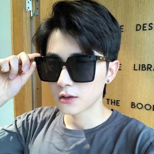 Mens Large Rim Sunglasses Korean-Style Fashion Box UV Protection Driver Sunglasses for Driving Female Fashion