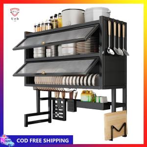 Double Layer Countertop Dish Drain Rack Detachable Household Kitchen Accessories
