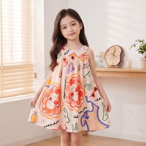 Summer Korean Version Childrens Skirts Large Skirts Girls Skirts Baby Girl Western Style Princess Dress Size 80-130
