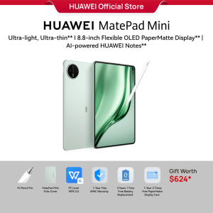 HUAWEI MatePad Mini Tablet l 8.8" Flexible OLED PaperMatte Display l 12+256 GB l AI-powered HUAWEI Notes l 6400 mAh battery | 260g and 5.2mm thin