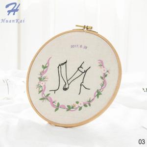 Cutora 1PCตัวอักษรDIYดอกไม้ชุดเย็บปักถักร้อยHandcraftเย็บปักถักร้อยงานปักครอสติชชุดผ้าฝ้ายเย็บปักถักร้อยห่วงเย็บปักถักร้อยHome Decor