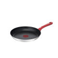 Tefal Edition Red Stainless Steel Induction Nonstick Frying Pan (20cm, 24cm, 26cm 28cm, 30cm) Dishwasher Oven Safe No PFOA THERMO-SIGNAL Heat Indicator Silver. 