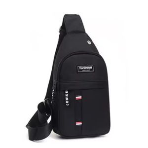 Mens Fashion Canvas Waterproof Chest Bag Multifunctional Sling Crossbody Bag For Outdoor Sports Travel Hiking Camping