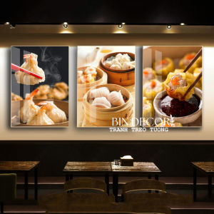 (HÌNH THẬT) Tranh treo tường dimsum 2 trang trí decor quán ăn nhà hàng bindecor