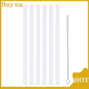 [Buytra] 6 Pack Replacement Straws Compatible Stanley 40oz Tumbler Plastic Clear Reusable For Travel Tumbler Ice Cup Straw Set