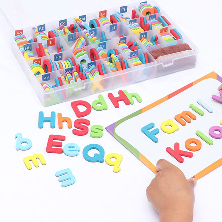 Baby Care Kids Large Movable Alphabet Box Montessori EVA English ...