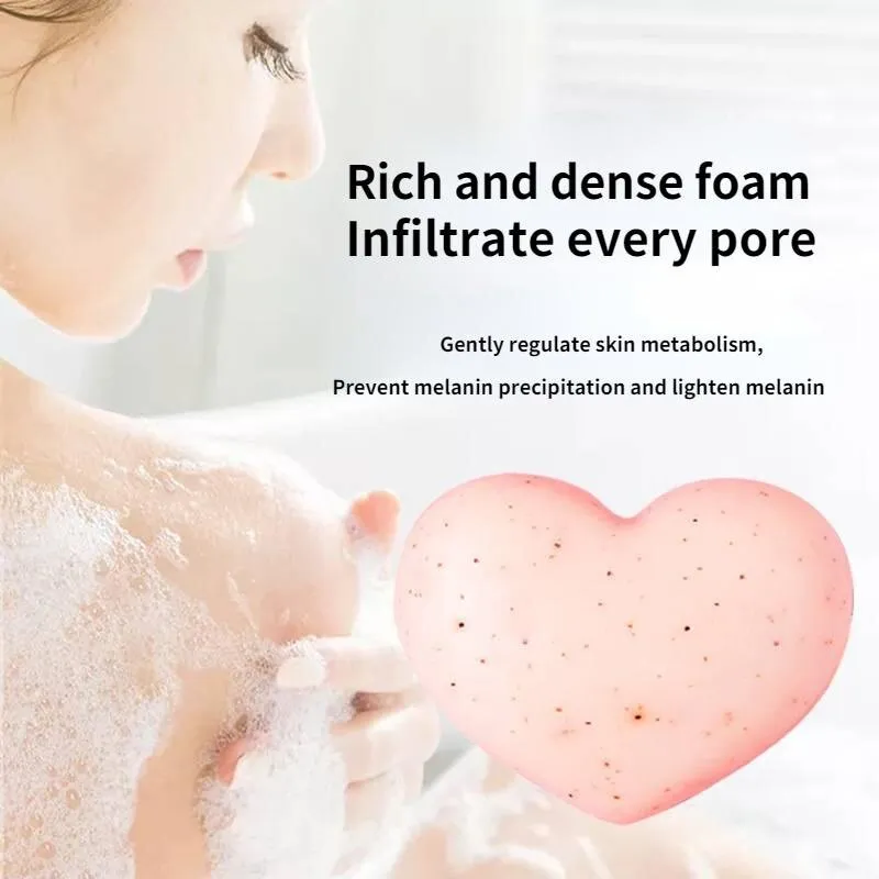 PP Soap Whitening original Original Japan PP Whitening Soap Anti-Dark Spots Handmade Peach soap Moisturizing Remove Dead skin Dispels Mites Beauty Buttock Private Parts Manual Soap Heart Type Essence Soap Pelican Body Soap Back Acne Remover