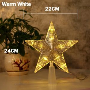 Christmas Tree Star Topper Lights 16/22cm Decorations for Christmas Indoor and Outdoor Tree Topper