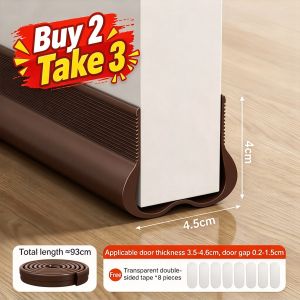 5PCS Soundproofing Strip Door Bottom Sealing Strip Windproof And Waterproof Stickersdoor Seam Stickers Noise Reduction Sound Insulation Doors Seals