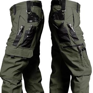 FUGUINIAO Military Pants for Men Tactical Cargo Pants Big Multi-pocket Waterproof Ripstop Army Combat Training Trousers Brand Joggers