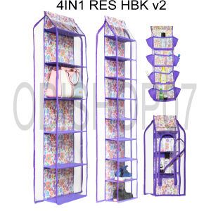 RAK GANTUNG 4IN1 SET( RAK TAS SEPATU KOSMETIK DAN SERBAGUNA) -OBISHOP07
