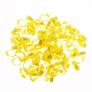 100Pcs Mixed Color Adjustable Chicken Leg Ring Band Adjustable Serial Number Tag for Gamefowl Ducks Poultry Accessories