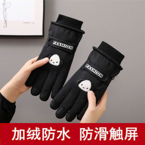 Găng Tay Lót Lông Hình Cún Siêu Ấm Áp Cho Mùa Đông Găng Tay Đi Xe Máy Chống Thấm