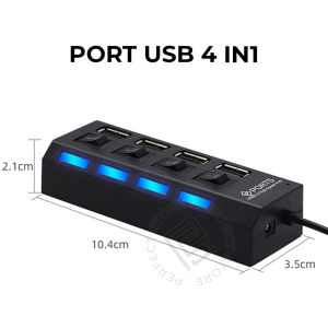 USB HUB Tombol Saklar ON OF Sambungan Kabel Adaptor USB Port Colokan Penghubung Kabel mouse flashdisk keyboard printer Serbaguna