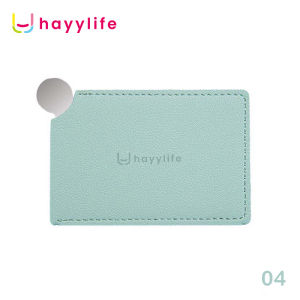 Hayylife Cermin Makeup Stainless Steel - Cermin Kecil Portabel Mini dengan Lapisan Kulit Stainless Steel HL-AGA874