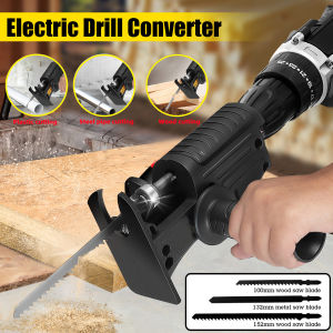 🔥 🔥24 hours delivery 🔥 🔥 With 3PCS Saw Blade Electric Drill Modified Electric Saw Reciprocating Saw Adapter Power Tools Wood Cutting Cutter Adapter Woodworking Tools Electric Reciprocating Saw Power Drill to Jigsaw Woodworking