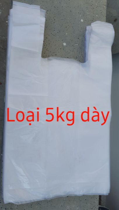 [1kg] Giá Sỉ - Túi xốp đựng hàng trắng có 2 quai loại 5kg - Túi xốp gói hàng - Túi nhựa đựng đồ - Túi nilong đựng đồ - Túi nilong gói đồ - Bọc xốp đựng đồ - Bị đựng đồ loại 5kg